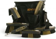 Bentley Slip-Not Equestrian Deluxe Grooming Set - Black & Gold